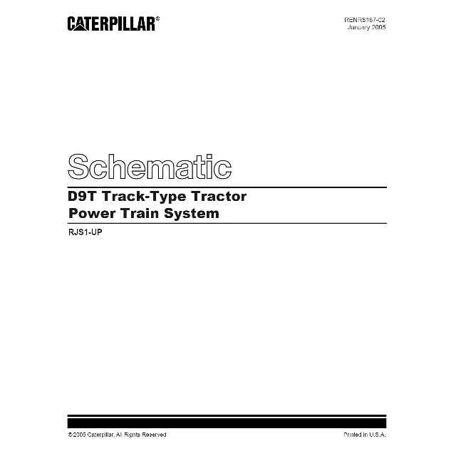 Caterpillar D9T Schematic Power Train System