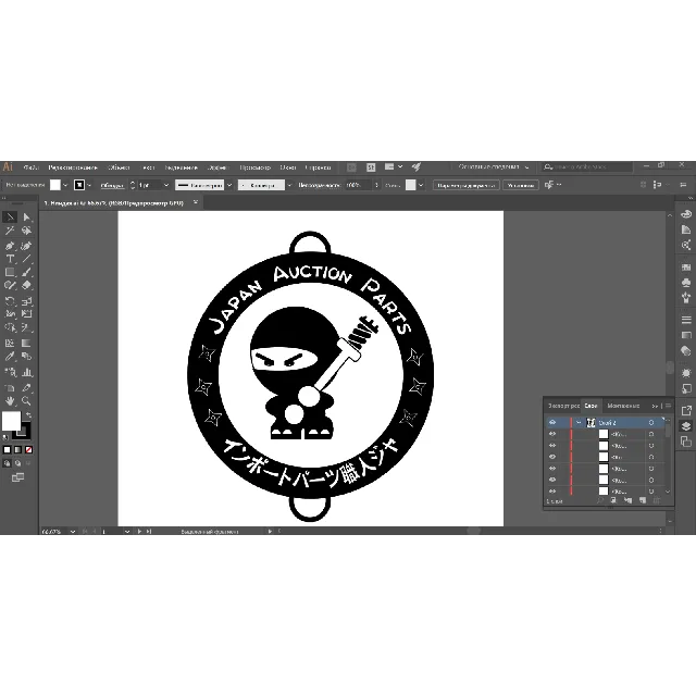 Векторный рисунок ниндзя