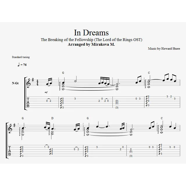 In Dreams - Властелин колец