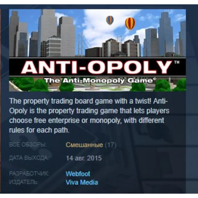 Anti-Opoly STEAM KEY REGION FREE GLOBAL