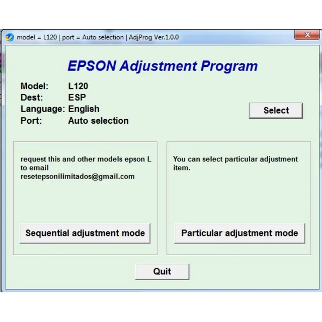 Сброс памперса Epson L120