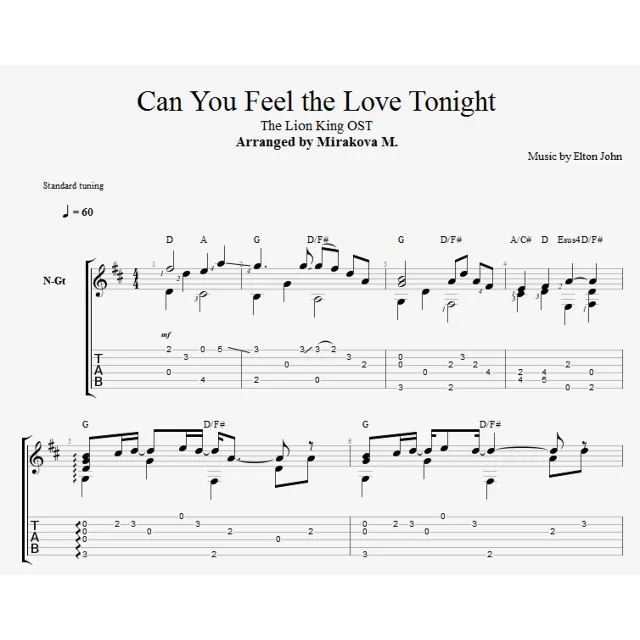 Из м/ф Король лев - Can You Feel the Love Tonight