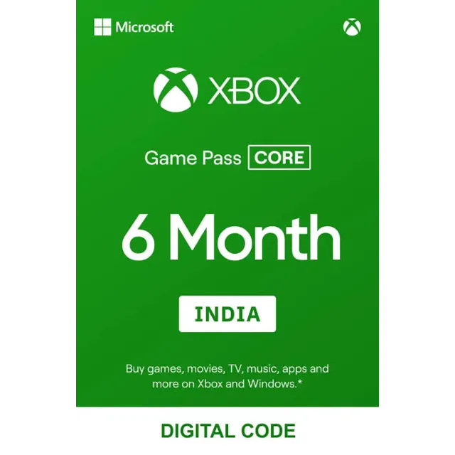 Подписка Xbox Game Pass Core на 6 месяцев - Индия