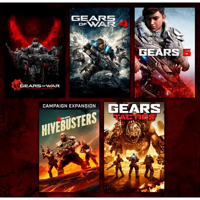 Gears of War 1, 4, 5 + Hivebusters +Gears Tactics