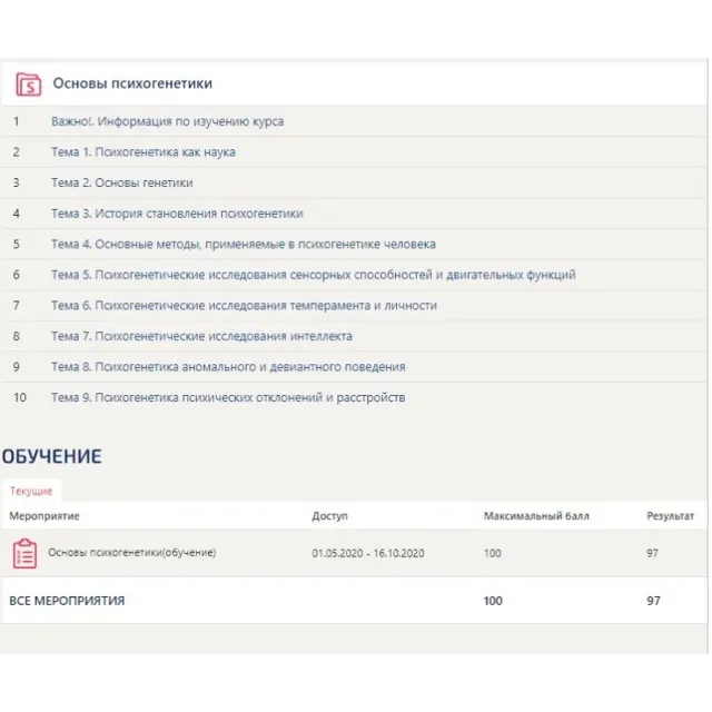 Основы психогенетики ответы Синергия (все тесты 97/100)