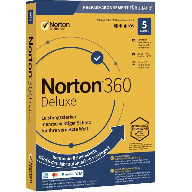 Norton 360 Deluxe  5 devices / 16 месяцев (485 дней)  Global
