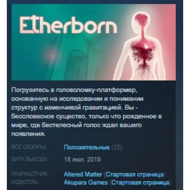 Etherborn 💎 STEAM KEY REGION FREE GLOBAL+РОССИЯ
