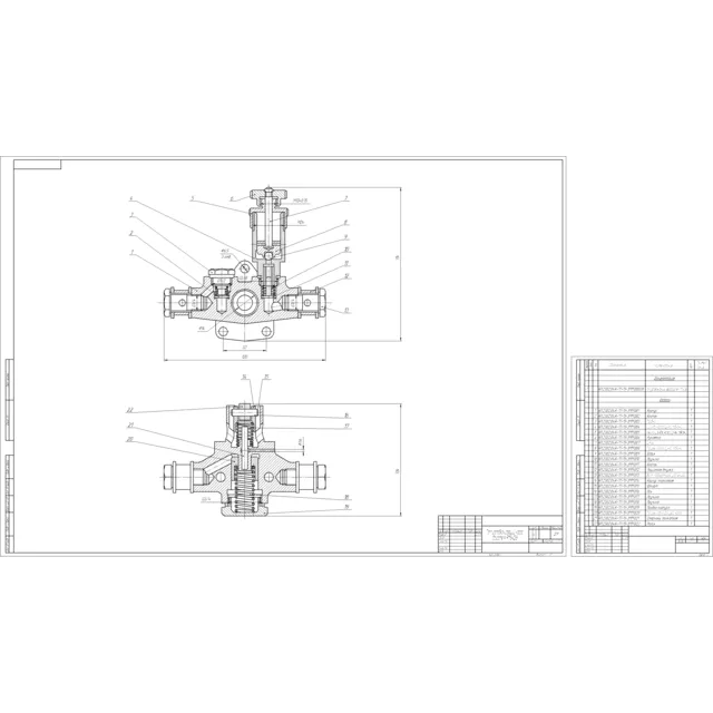 Чертеж Топливоподкачивающий насос двигателя ЯМЗ-236
