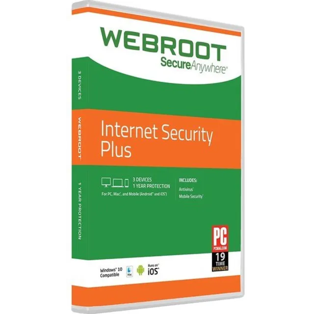 Webroot Internet Security Plus    2 года / 3 устройства
