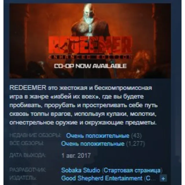 Redeemer: Enhanced Edition STEAM KEY GLOBAL+РОССИЯ