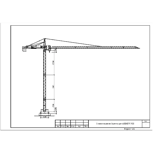 Башенный кран LIEBHERR 71EC (чертеж autocad)