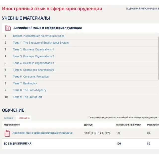 Английский язык в сфере юриспруденции тест Синергия