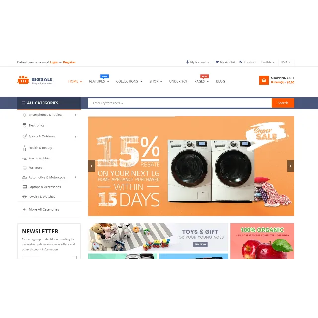 Шаблон для интернет магазина BigSale