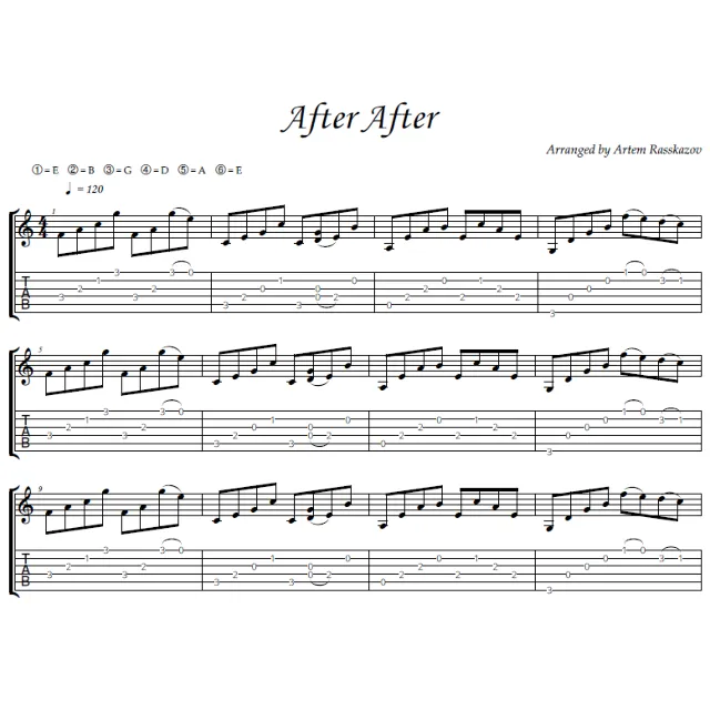 After After - фингерстайл гитара + табы