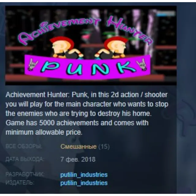 Achievement Hunter: Punk STEAM KEY REGION FREE GLOBAL