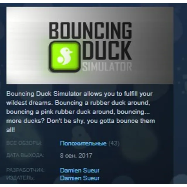 Bouncing Duck Simulator STEAM KEY REGION FREE GLOBAL