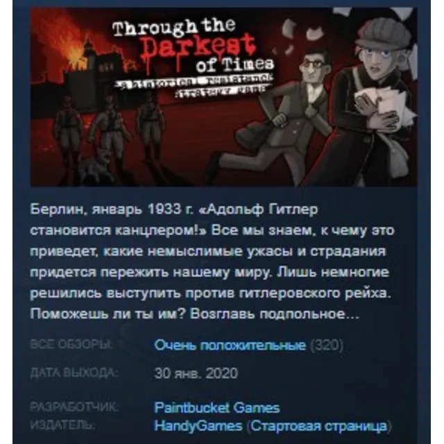 Through the Darkest of Times STEAM KEY РФ+СНГ СТИМ КЛЮЧ ЛИЦЕНЗИЯ