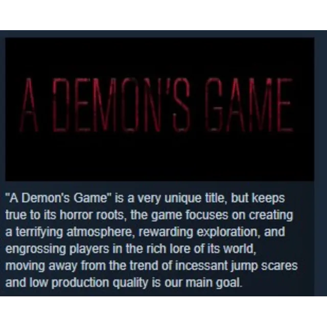 A Demon's Game - Episode 1 STEAM KEY GLOBAL REGION FREE