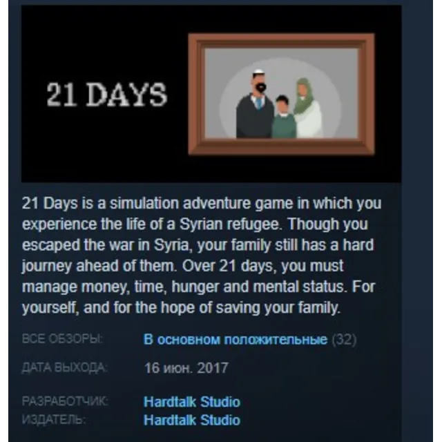 21 Days STEAM KEY REGION FREE GLOBAL