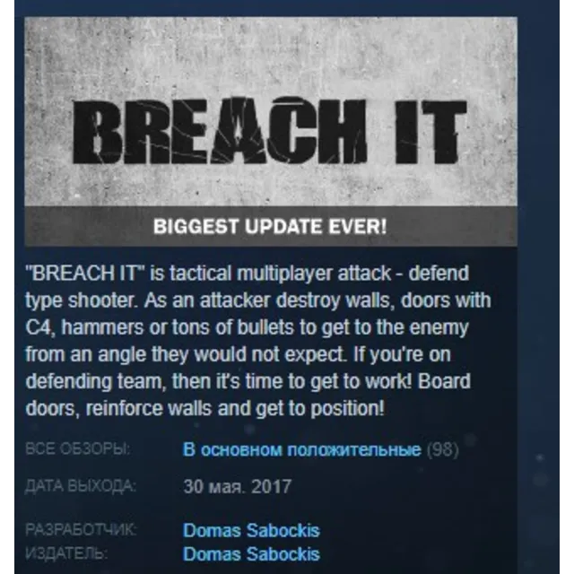 BREACH IT STEAM KEY REGION FREE GLOBAL