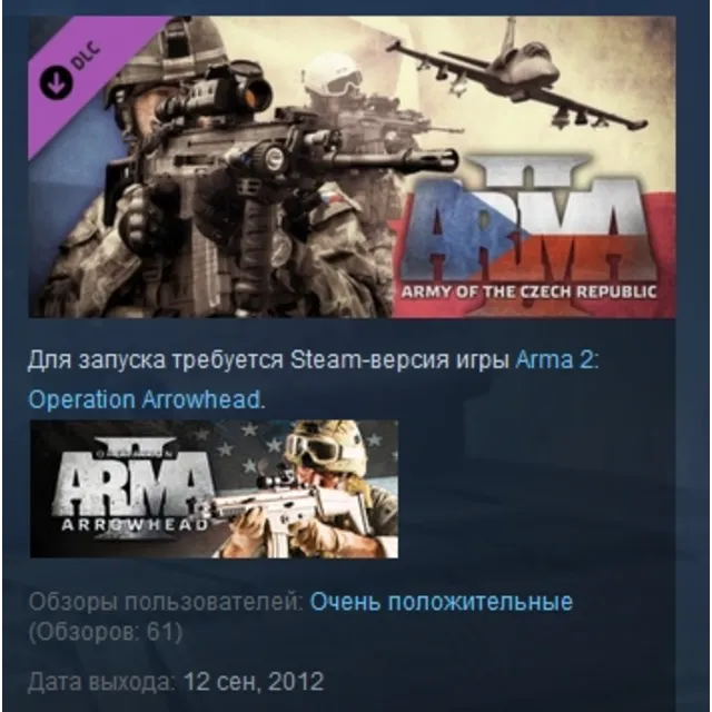 Arma 2 Army of the Czech Republic STEAM KEY REGION FREE