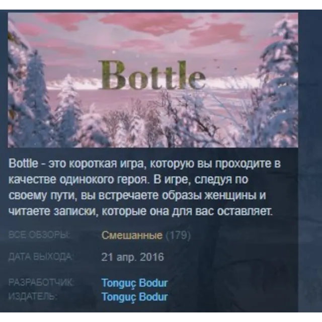 Bottle STEAM KEY REGION FREE GLOBAL