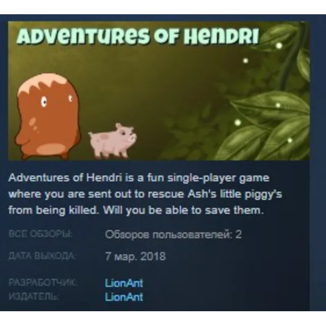 Adventures of Hendri STEAM KEY REGION FREE GLOBAL