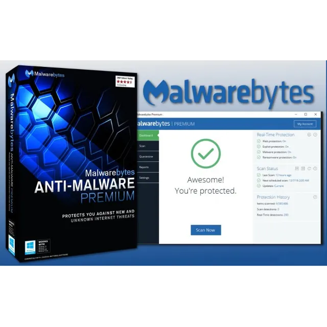 Malwarebytes Anti-Malware Premium 2 года / 1-20 Устройств