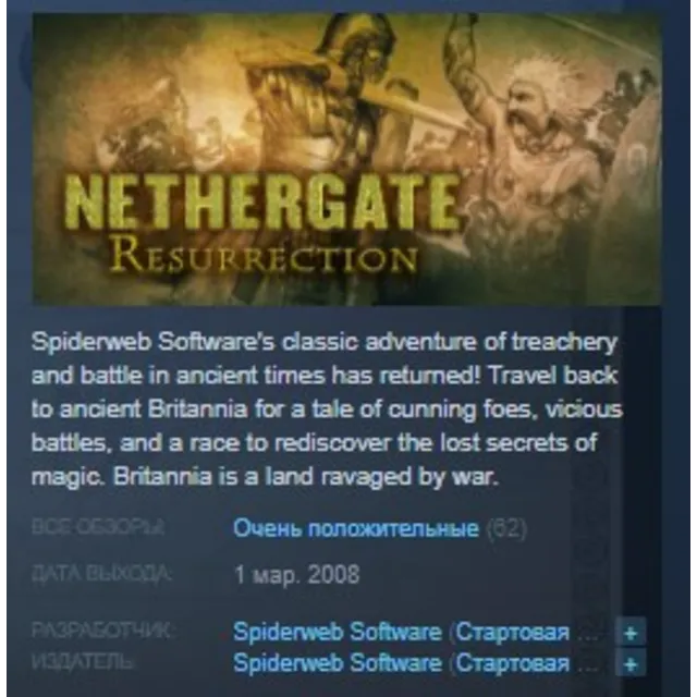 Nethergate: Resurrection STEAM KEY REGION GLOBAL+РОССИЯ