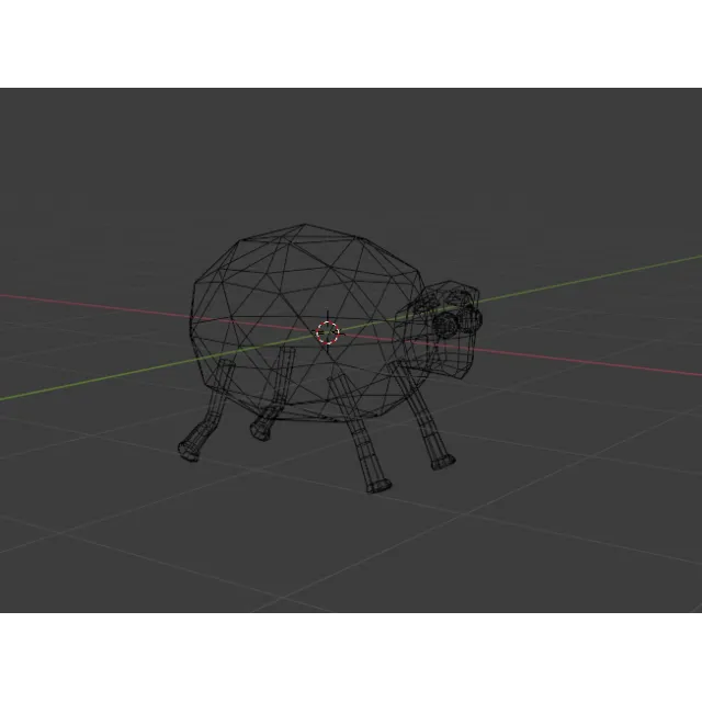Low Poly овечка