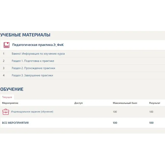 Практика Синергия Финансы и кредит (Педагогическая)