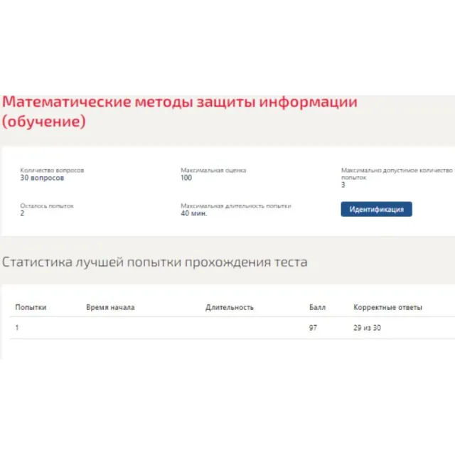 Математические методы защиты информации Ответы Синергия