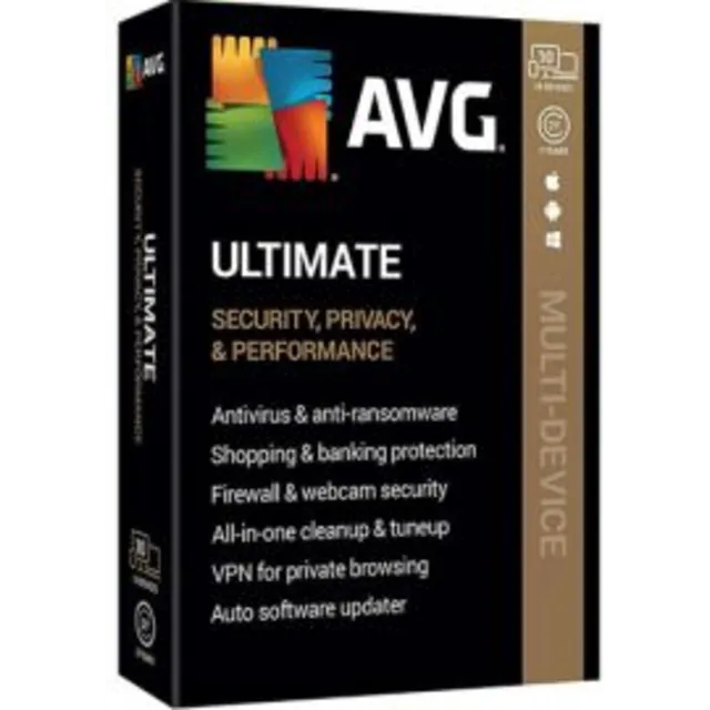 AVG Ultimate  2020 КЛЮЧ 1 ГОД 2 ПК + VPN + БОНУС
