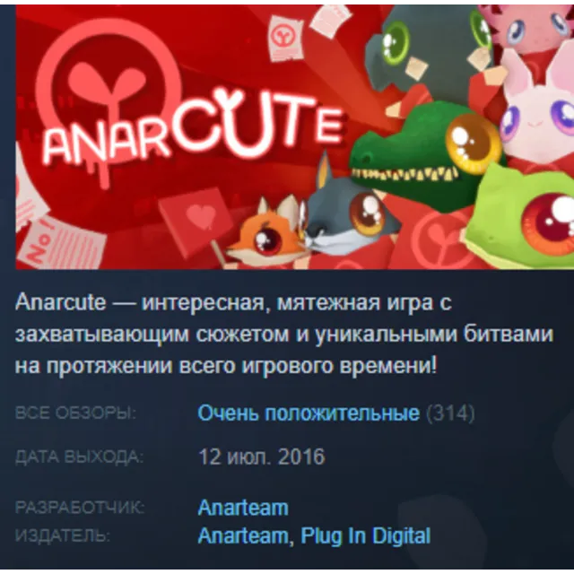 Anarcute Steam Key Region Free
