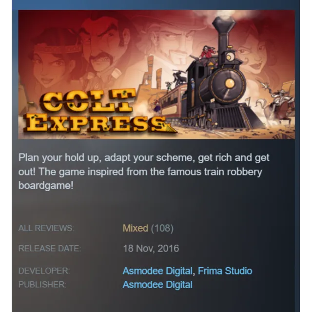 GLOBAL | Colt Express | STEAM KEY