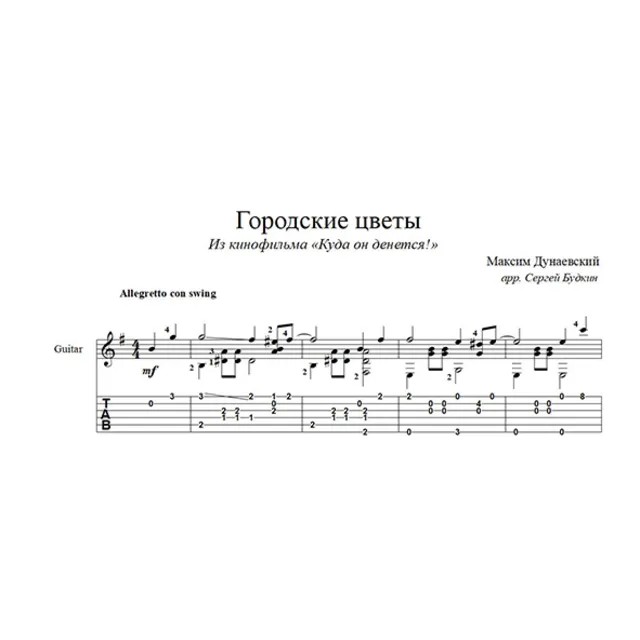 Городские цветы на гитаре