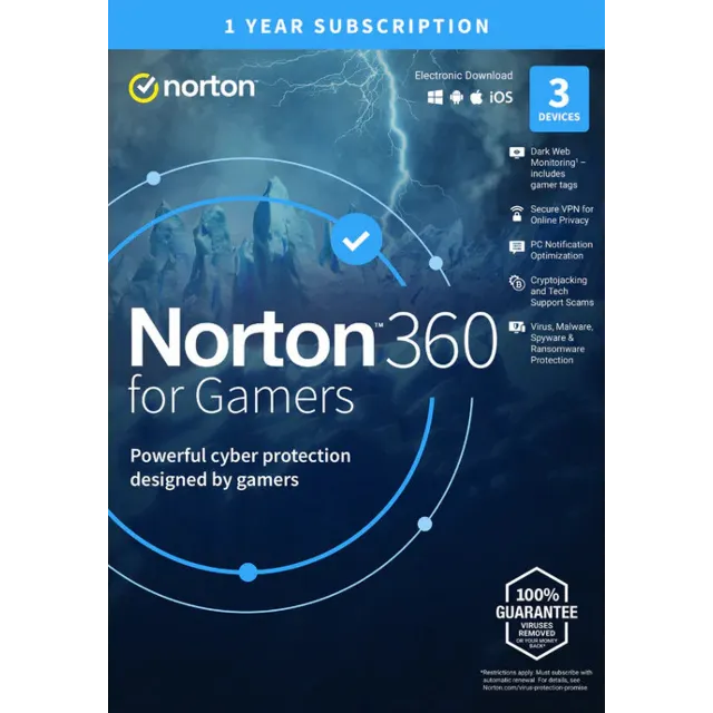 Norton 360 for Gamers 3 Devices / 1 year Global