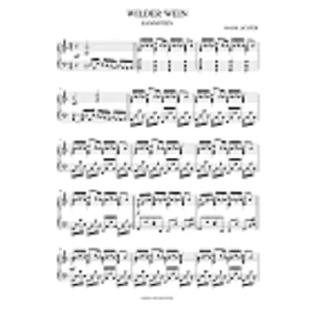 Rammstein - Wilder Wein (ноты)