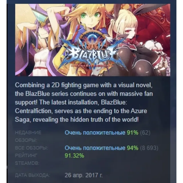 BlazBlue Centralfiction АВТОДОСТАВКА STEAM GLOBAL МГНОВЕННО ЛИЦЕНЗИЯ