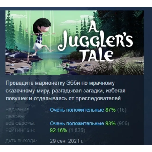 A Juggler's Tale АВТОДОСТАВКА STEAM GLOBAL МГНОВЕННО ЛИЦЕНЗИЯ