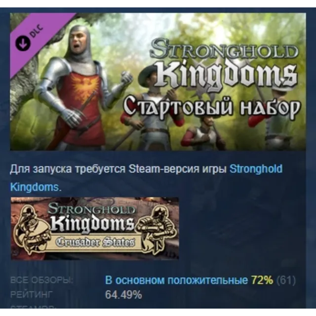 Stronghold Kingdoms Starter Pack DLC STEAM РОССИЯ АВТОДОСТАВКА МГНОВЕННО ЛИЦЕНЗИЯ