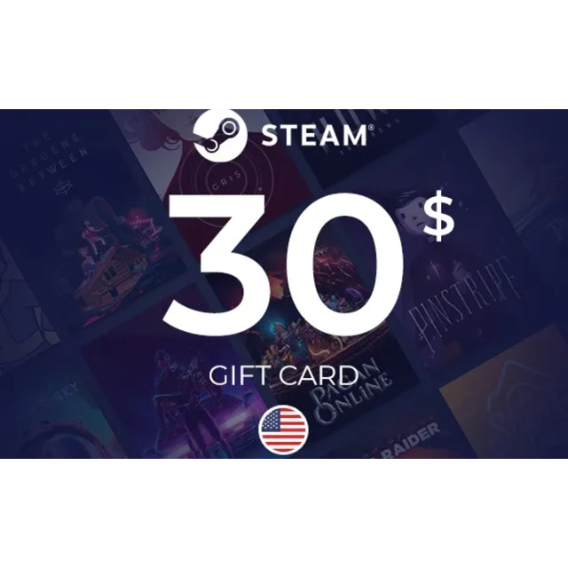 Steam Wallet Gift Card $30 USD