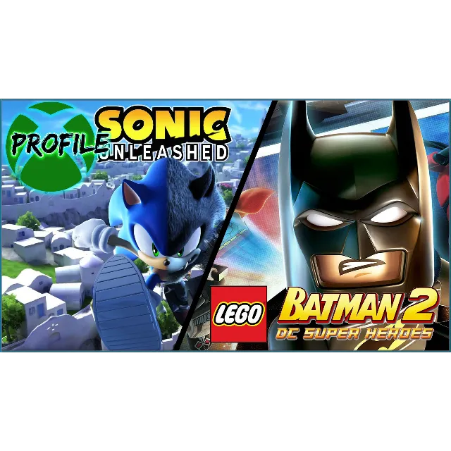 SONIC UNLEASHED + LEGO Batman 2 XBOX 360