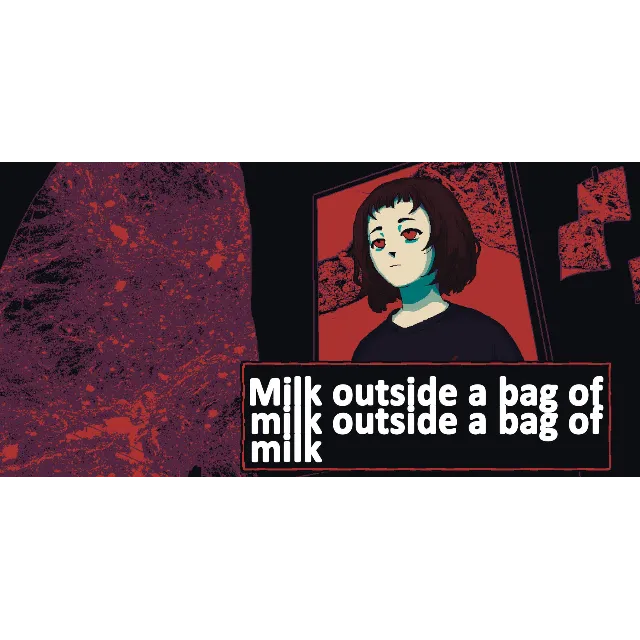 Milk outside a bag of milk outside a bag of milk