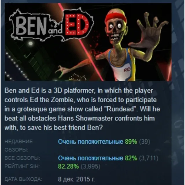 Ben and Ed АВТОДОСТАВКА STEAM GLOBAL МГНОВЕННО ЛИЦЕНЗИЯ
