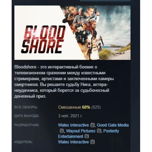 Bloodshore АВТОДОСТАВКА STEAM GLOBAL МГНОВЕННО ЛИЦЕНЗИЯ