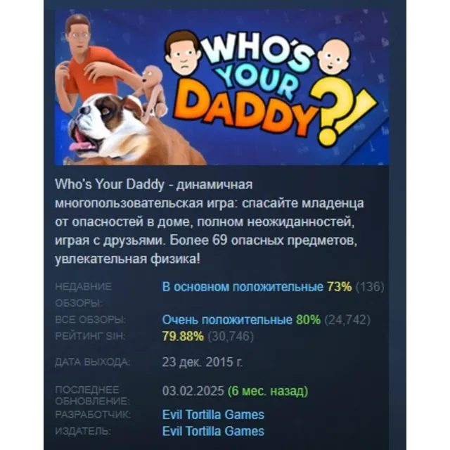 Who's Your Daddy?! АВТОДОСТАВКА STEAM GLOBAL МГНОВЕННО ЛИЦЕНЗИЯ