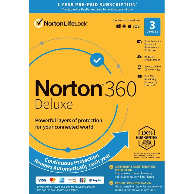 Norton 360 Deluxe  3 devices /  1 год  (Global)