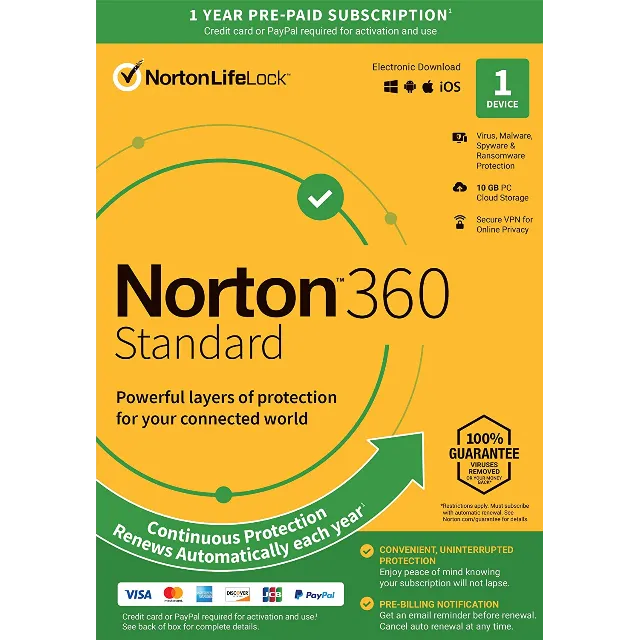 Norton 360 Standard  1 devices / до 07.07.2024 (Global)