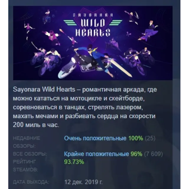 Sayonara Wild Hearts АВТОДОСТАВКА STEAM GLOBAL МГНОВЕННО ЛИЦЕНЗИЯ
